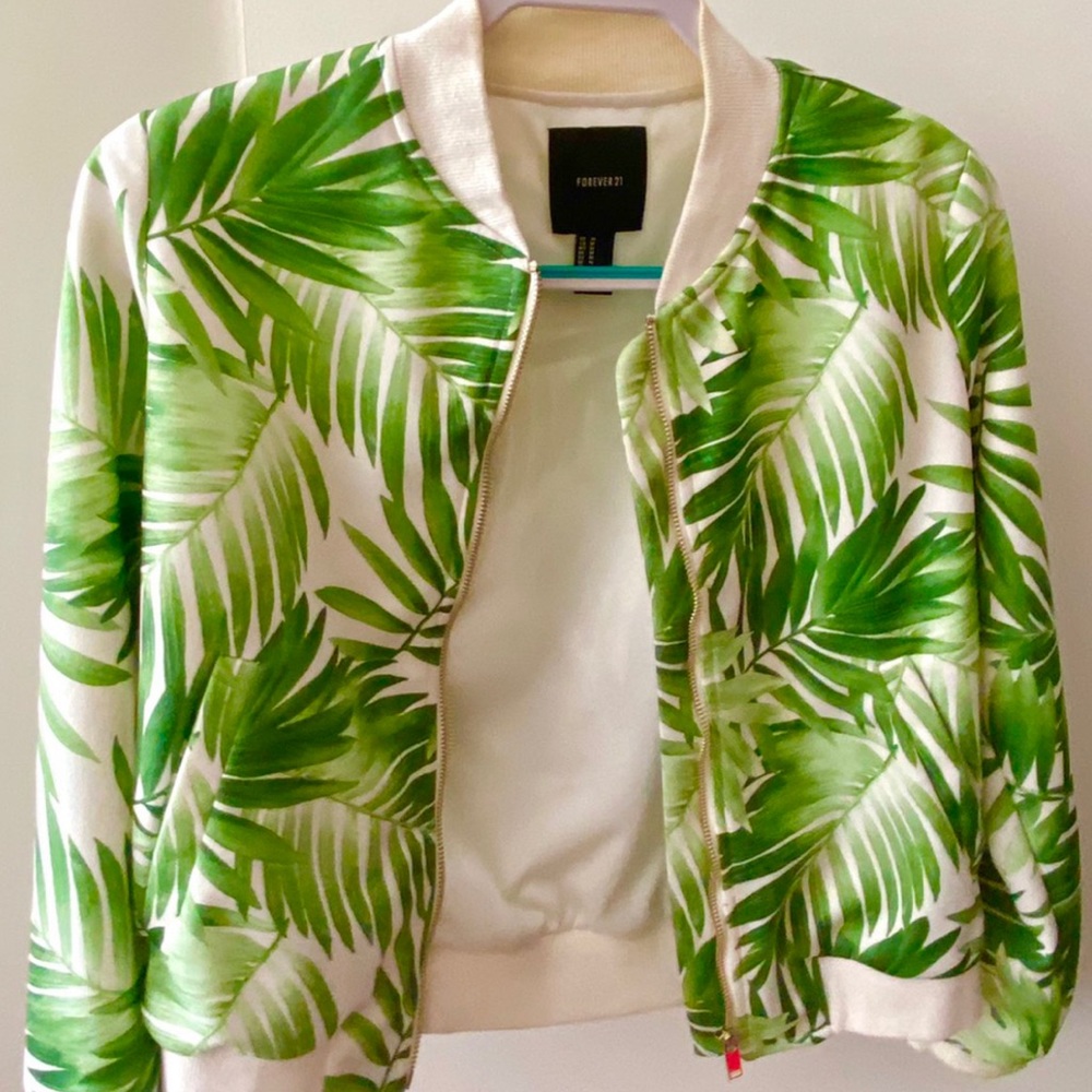Leaf bomber jacket